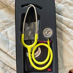 Bright Neon Yellow Stethoscope with Dual-Head Chestpiece